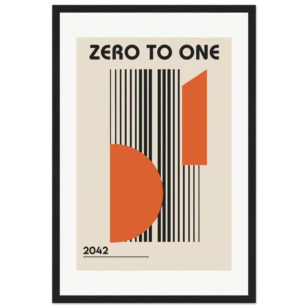Zero to One -  Bauhaus framed art print by Bandley3 — mockup view 7