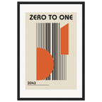 Zero to One -  Bauhaus framed art print by Bandley3 — mockup view 7