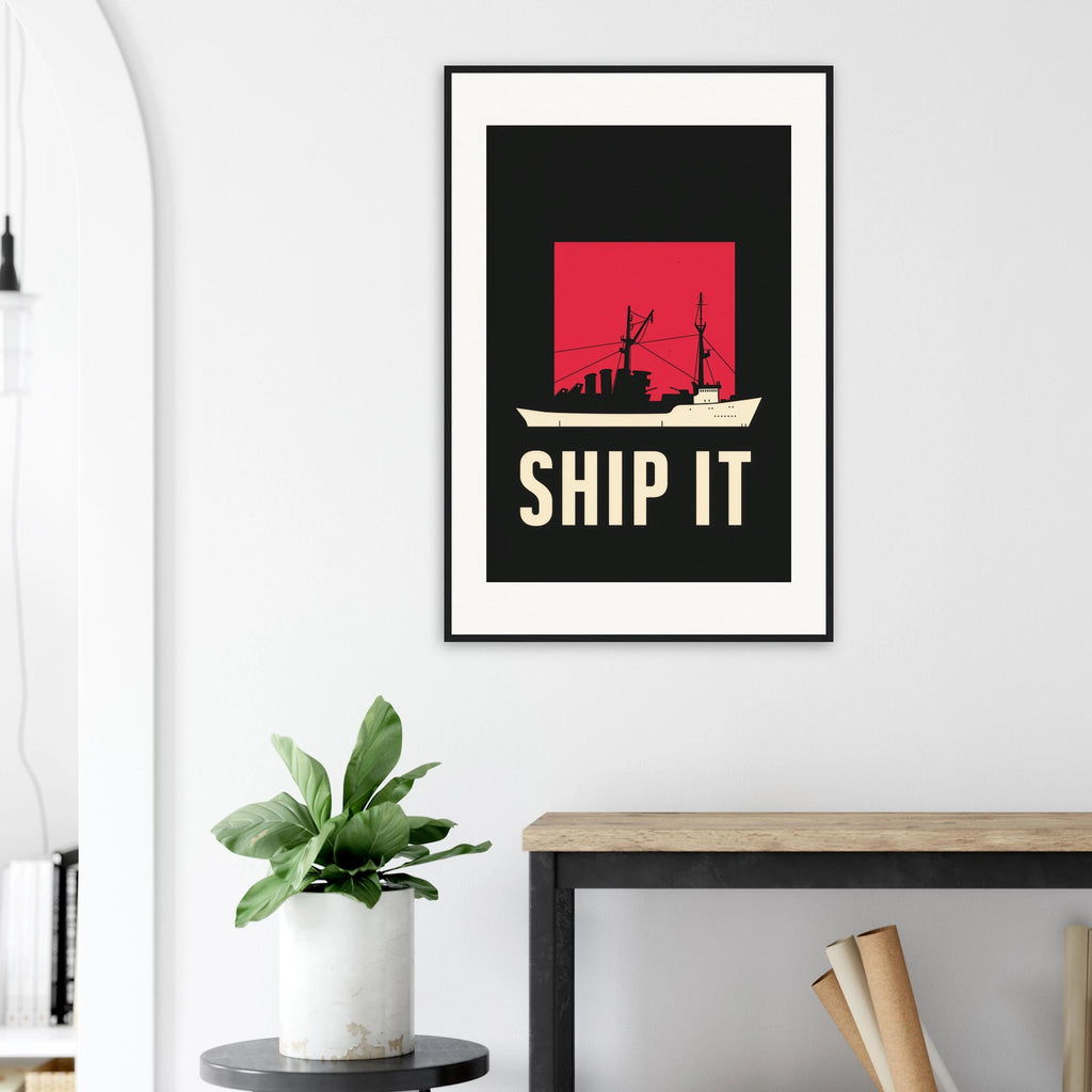 Ship It framed art print by Bandley3 — mockup view 43