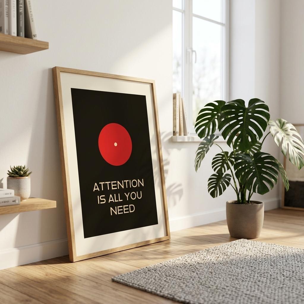 Attention Is All You Need framed art print by Bandley3 — mockup view 44