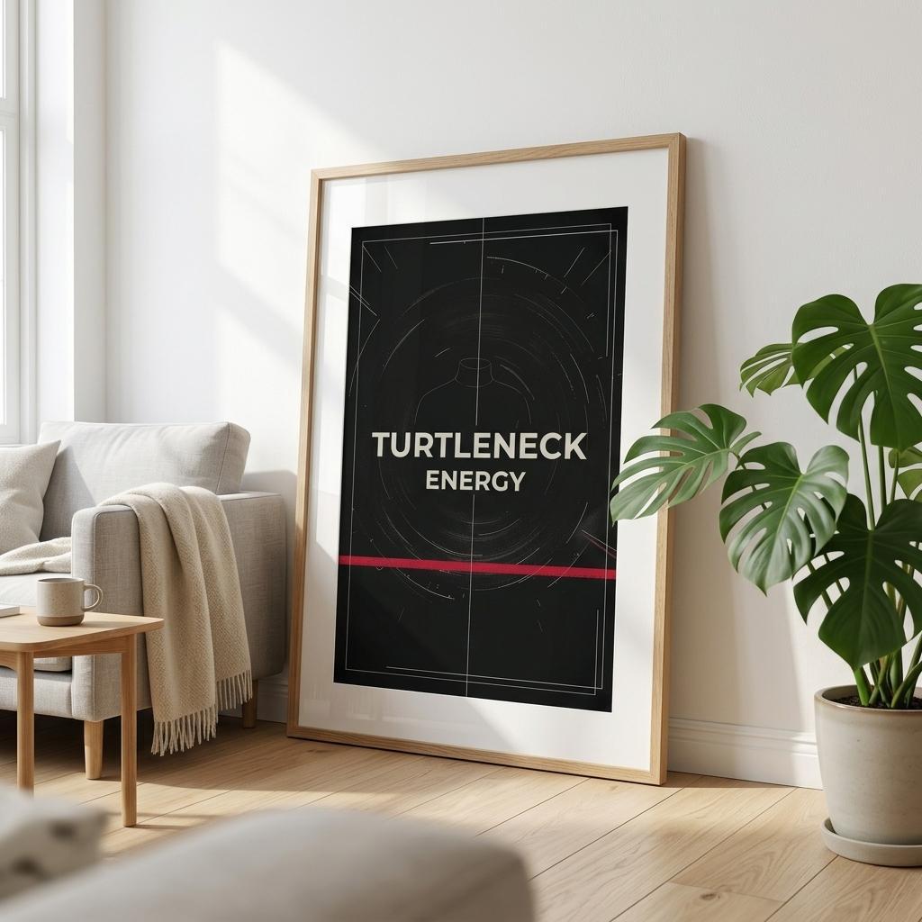 Turtleneck Energy framed art print by Bandley3 — mockup view 44