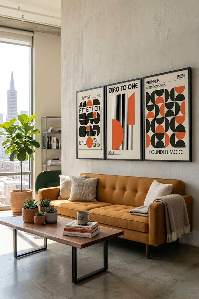 Founder Mode - Bauhaus framed art print by Bandley3 — mockup view 37