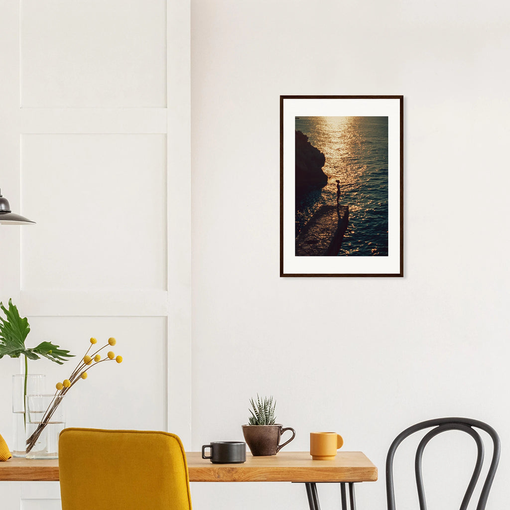 Serene Waterscape with Cliffs framed art print by Bandley3 — mockup view 43