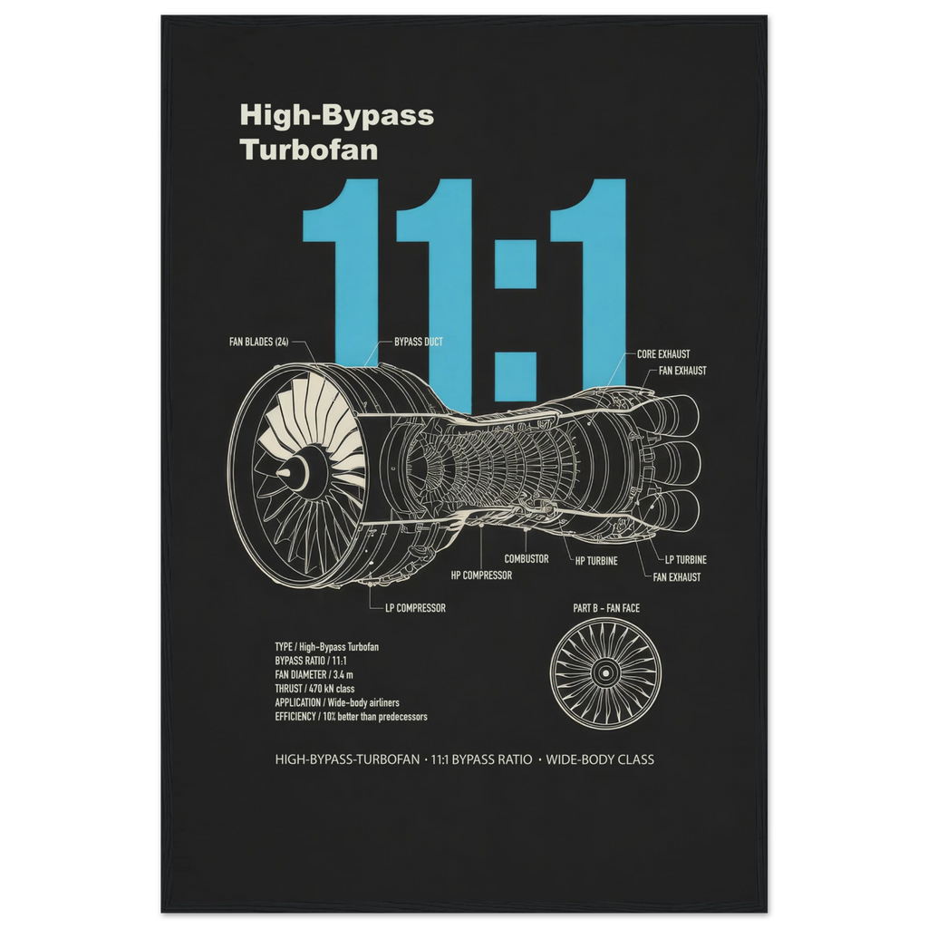 High-Bypass Turbofan framed art print by Bandley3