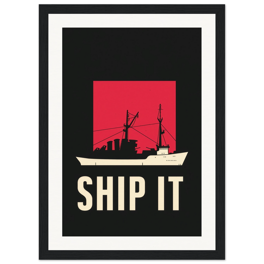Ship It framed art print by Bandley3 — mockup view 18