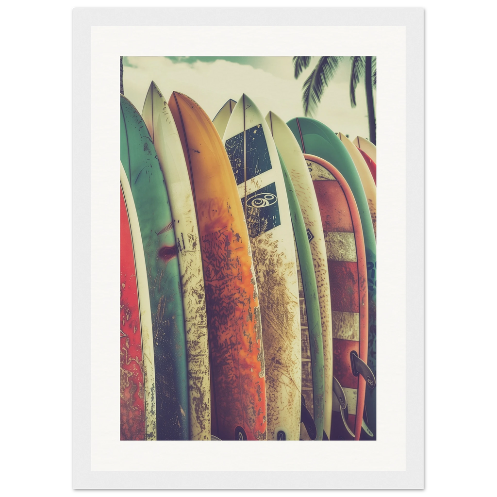 Retro Surfboards framed art print by Bandley3 — mockup view 17