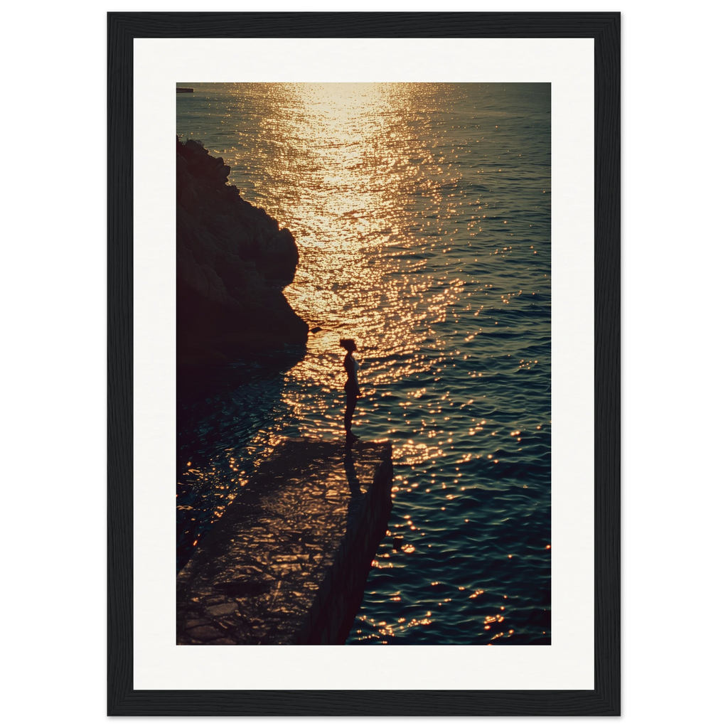 Serene Waterscape with Cliffs framed art print by Bandley3 — mockup view 15