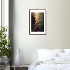 Serene Waterscape with Cliffs framed art print by Bandley3 — mockup view 41