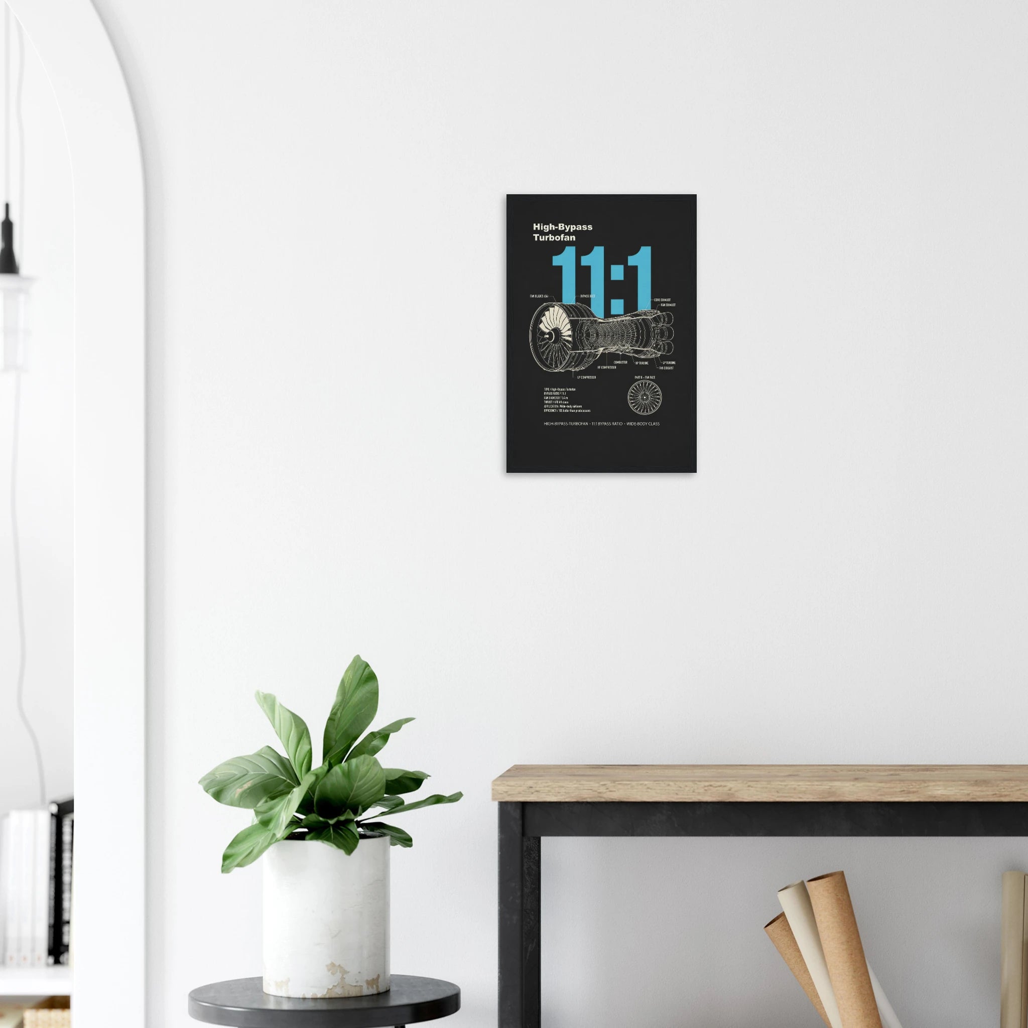 High-Bypass Turbofan framed art print by Bandley3 — mockup view 7
